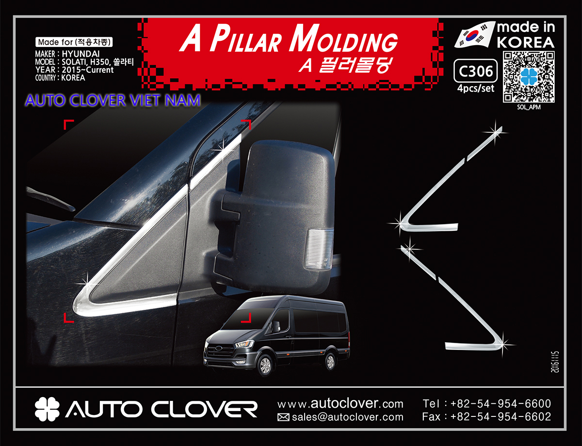 ỐP TAM GIÁC KÍNH CỐ ĐỊNH TRƯỚC XE SOLATI