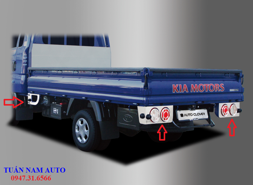 ỐP TRANG TRÍ ĐÈN HẬU, ĐÈN LÙI XE TẢI K250/ K200/ BONGGO 3