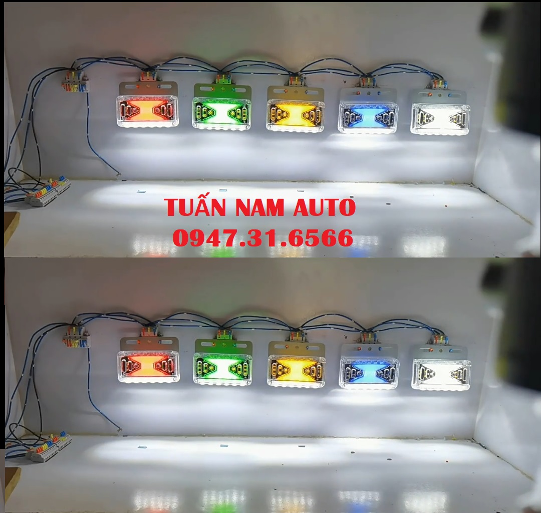Đèn Sườn Xe Tải 3 Chế Độ Sáng Bền Đẹp 12V 24V