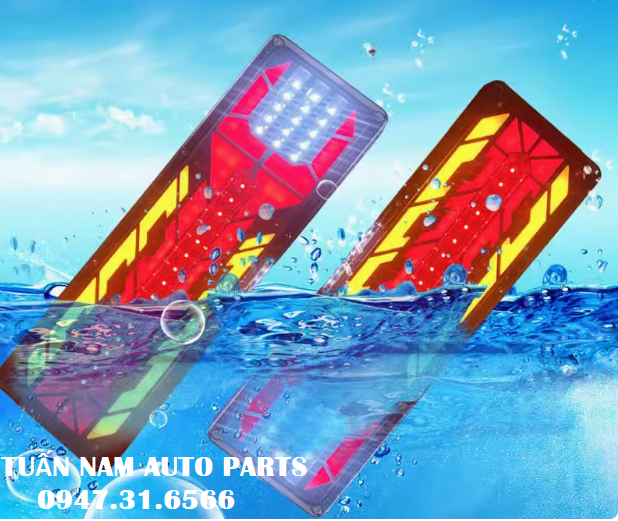 Led Đèn Sau Hậu Xương Rồng Kháng Nước Xe Đầu Kéo Ben Tải 12v-24v