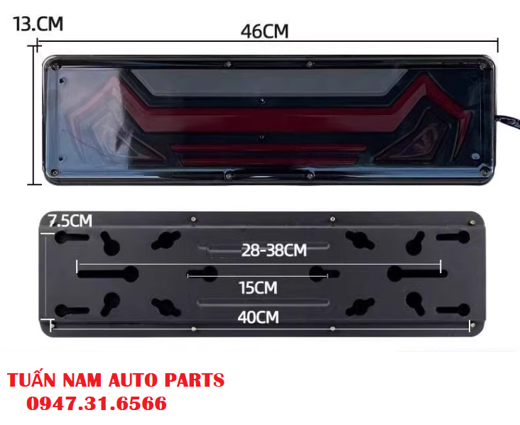 Đèn Hậu Sau Xe Ben Tải Mắt Đại Bàng Phong Cách Riêng
