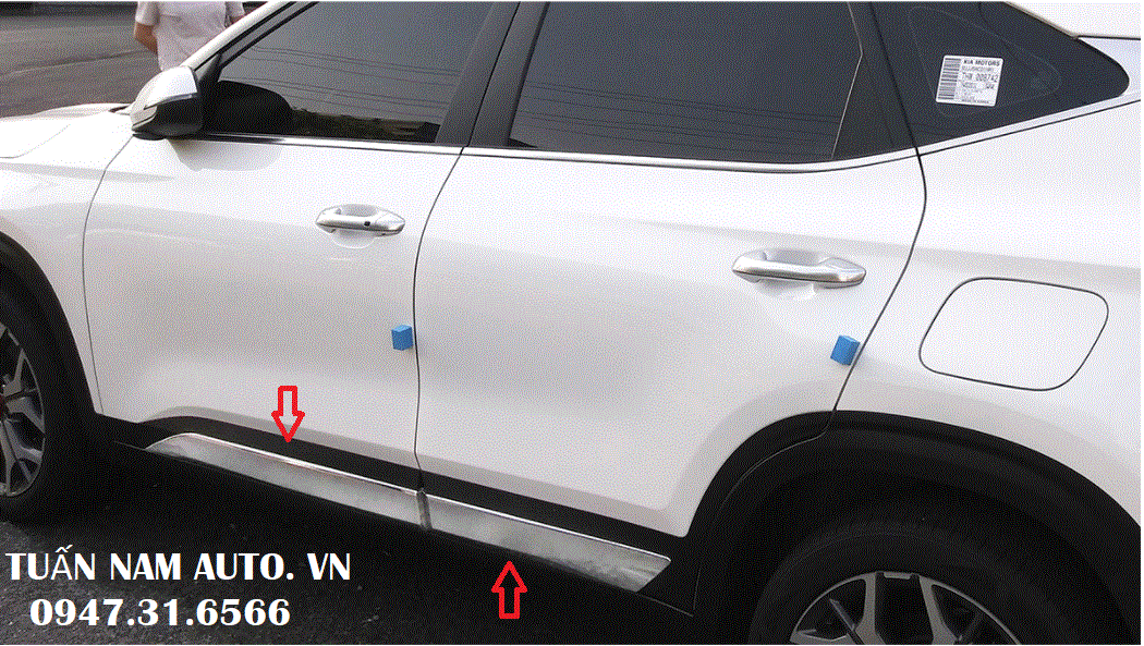 Ốp Nẹp Sườn Seltos | Ốp Nẹp Hông Nẹp Chân Cánh Cửa Seltos ( Hàng Korea Cao Cấp)