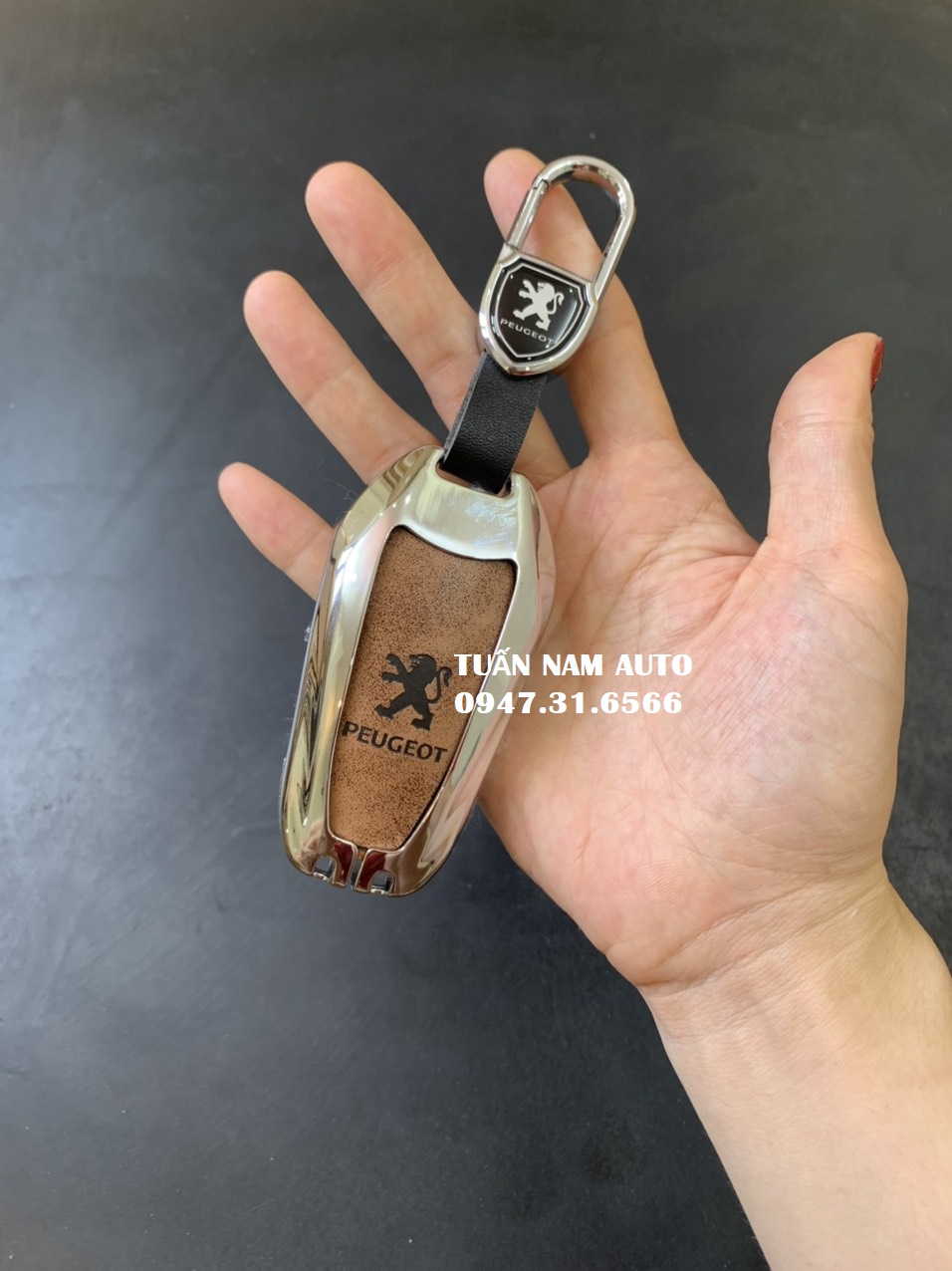 ỐP CHÌA KHÓA PEUGEOT 3008 PEUGEOT 5008 PEUGEOT 2008 DA BÒ HỢP KIM