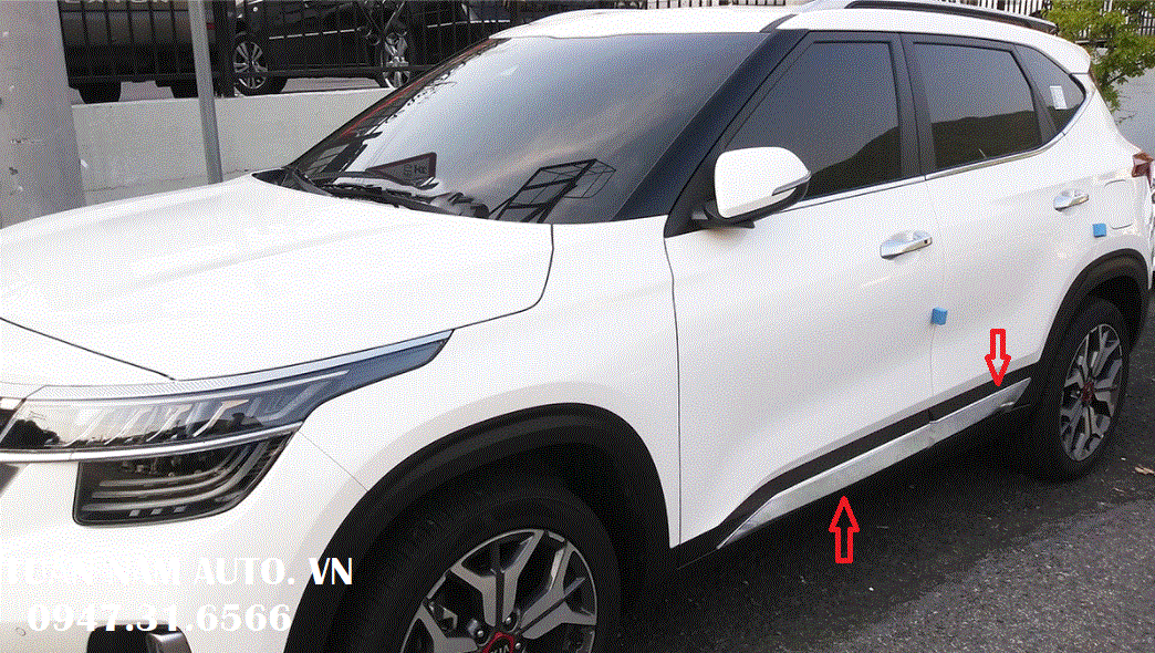 Ốp Nẹp Sườn Seltos | Ốp Nẹp Hông Nẹp Chân Cánh Cửa Seltos ( Hàng Korea Cao Cấp)