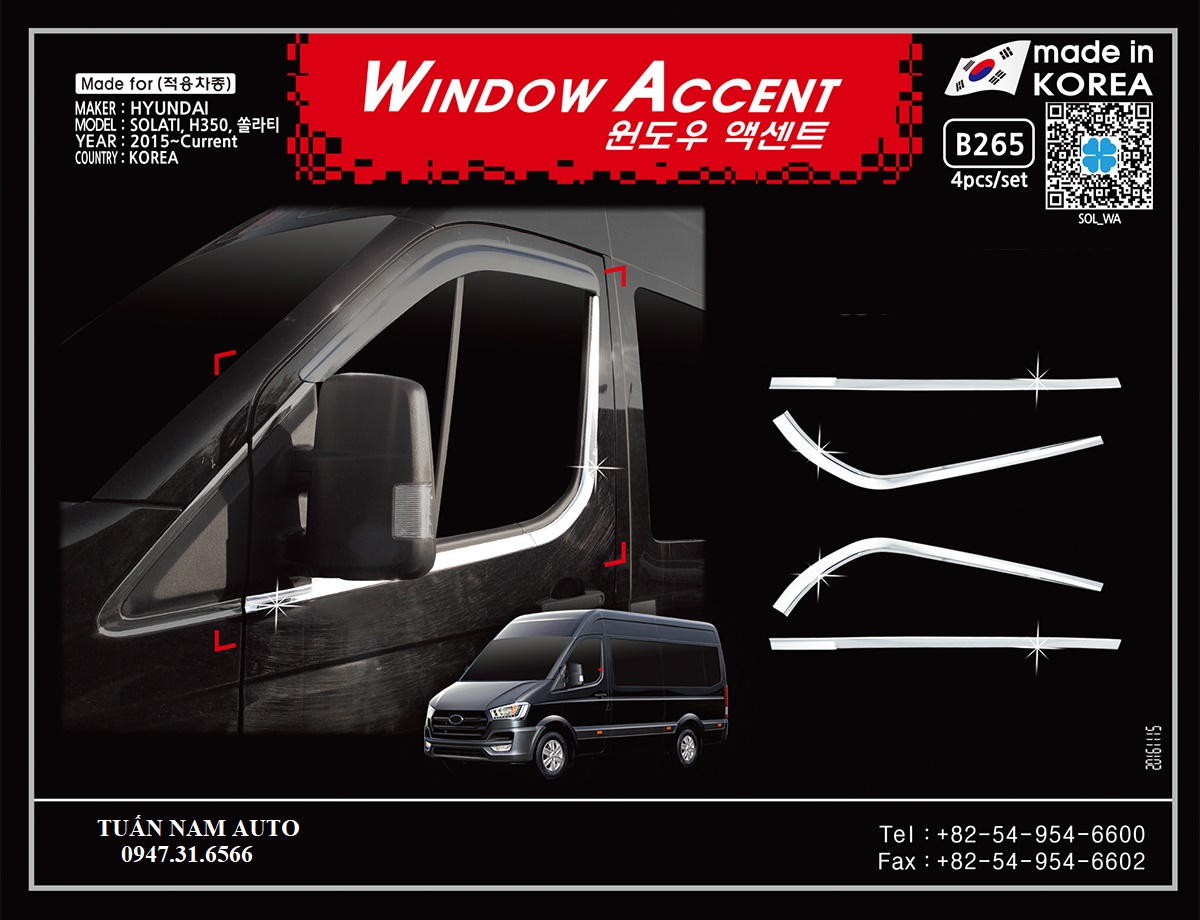 NẸP CHÂN KÍNH CỬA XE SOLATI CHROME