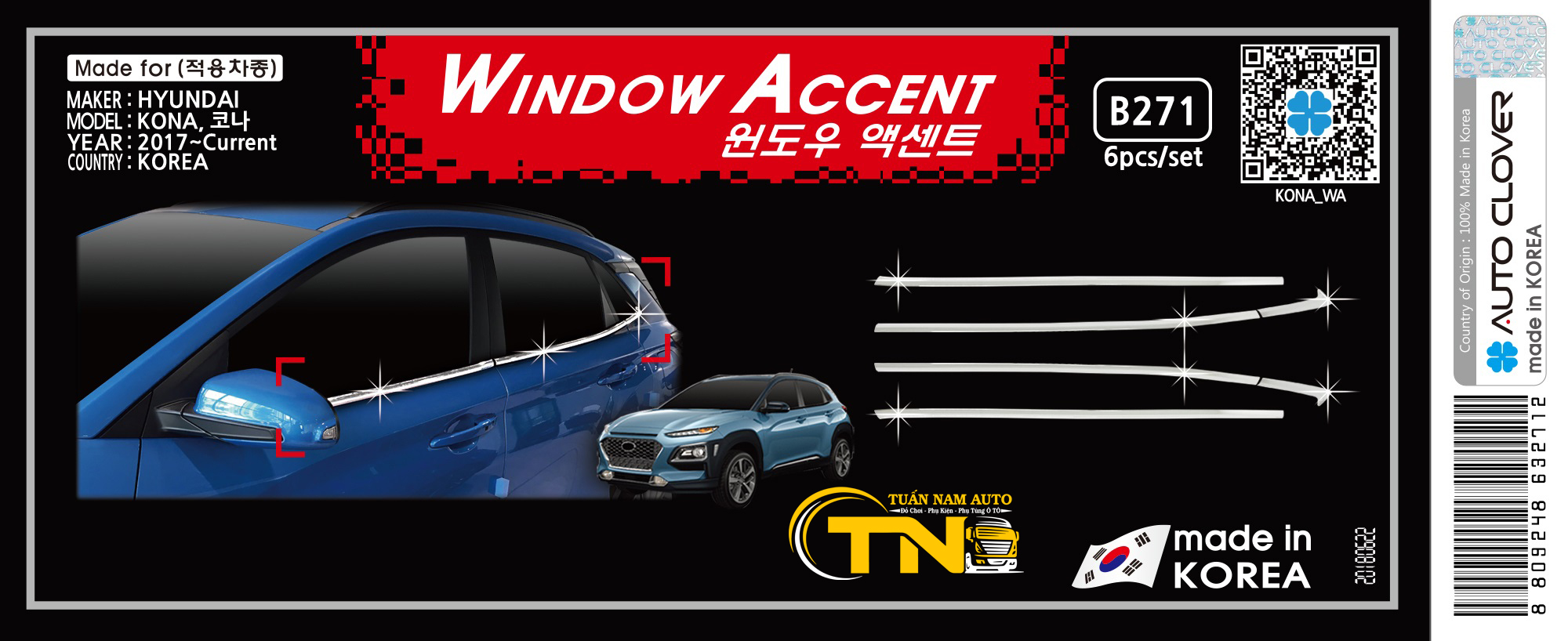 NẸP CHÂN KÍNH KONA HYUNDAI