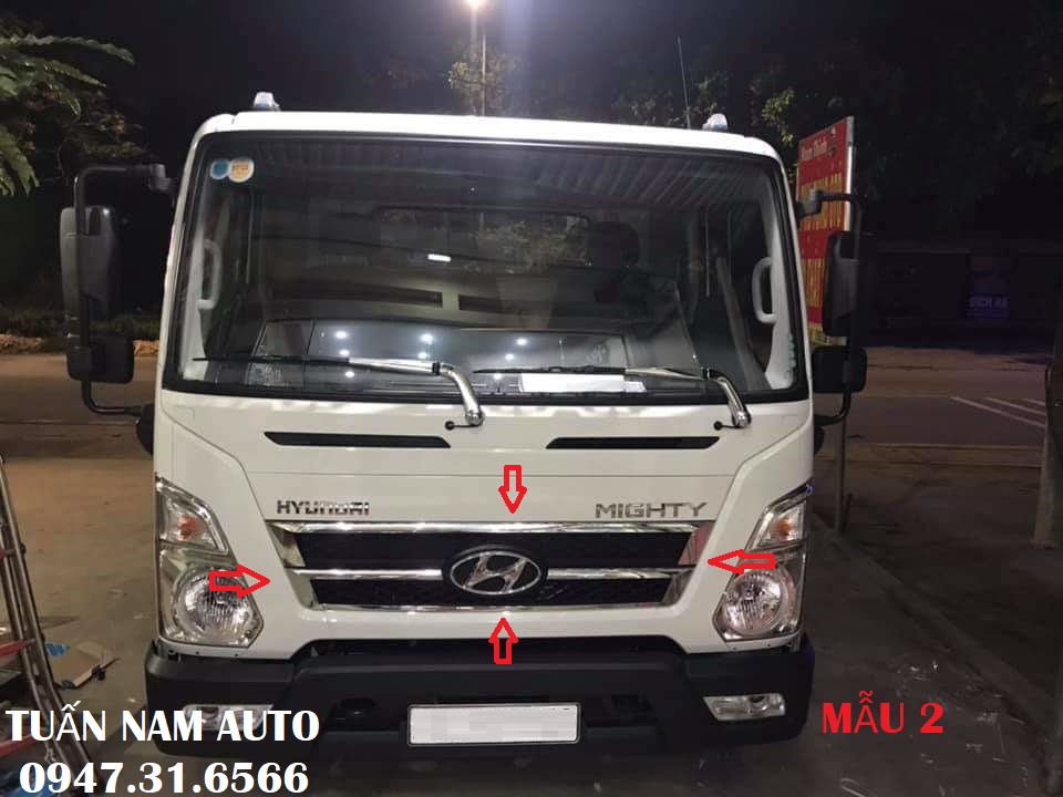 Ốp Ga Lăng EX8L Bản Đủ Hyundai Mạ Xi Inox Crôm