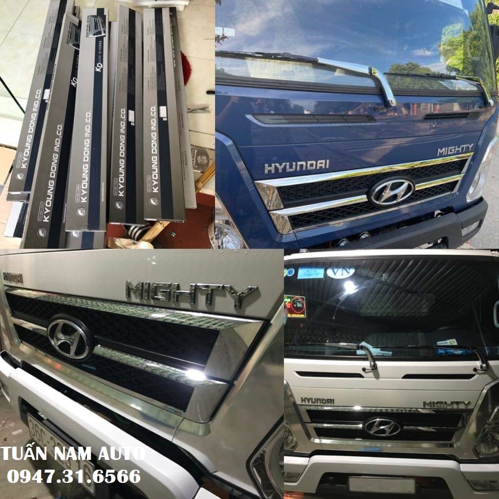 Ốp Ga Lăng EX8L Bản Đủ Hyundai Mạ Xi Inox Crôm