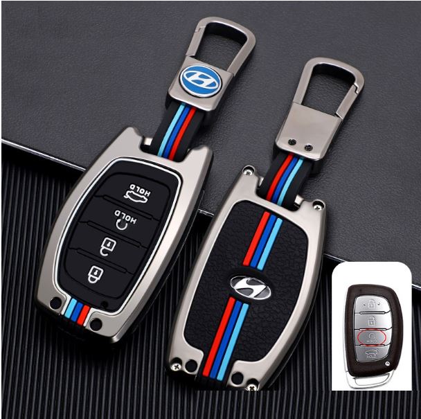 Ốp chìa khóa Hyundai I10, Tucson, Elantra, Creta Hợp Kim Phản Quang