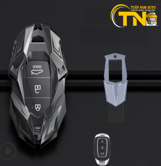Ốp Bọc Bảo Vệ Chìa Khóa Xe Hyundai Kona, Accent, Santafe, Elantra Hợp Kim Iron Men