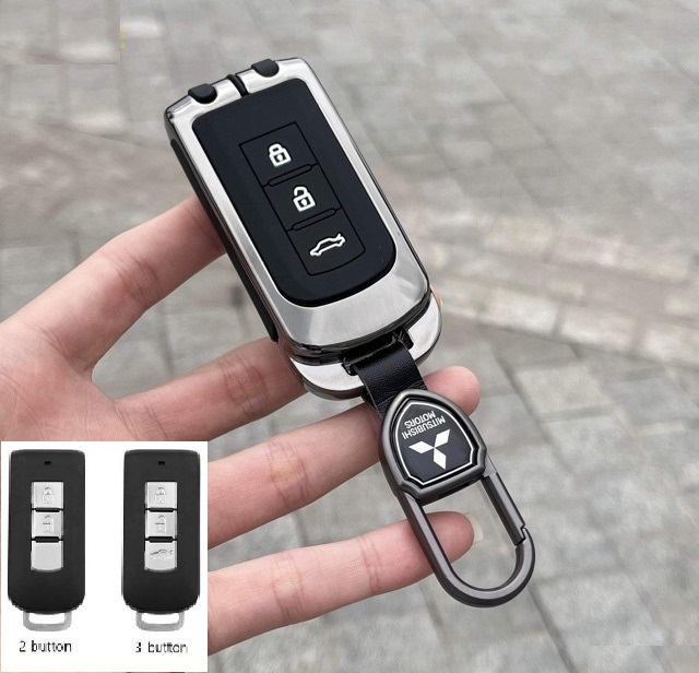 Vỏ Ốp Bảo Vệ Chìa Khóa Mitsubishi Xpander, Outlander, Attrage, Mirage Hợp Kim Cao Cấp