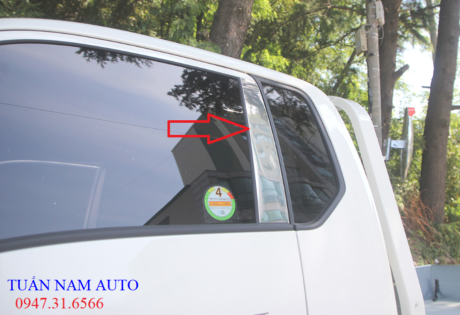 ỐP CROM TRỤ B HÔNG XE TẢI HYUNDAI PORTER II, HYUNDAI H100, H150