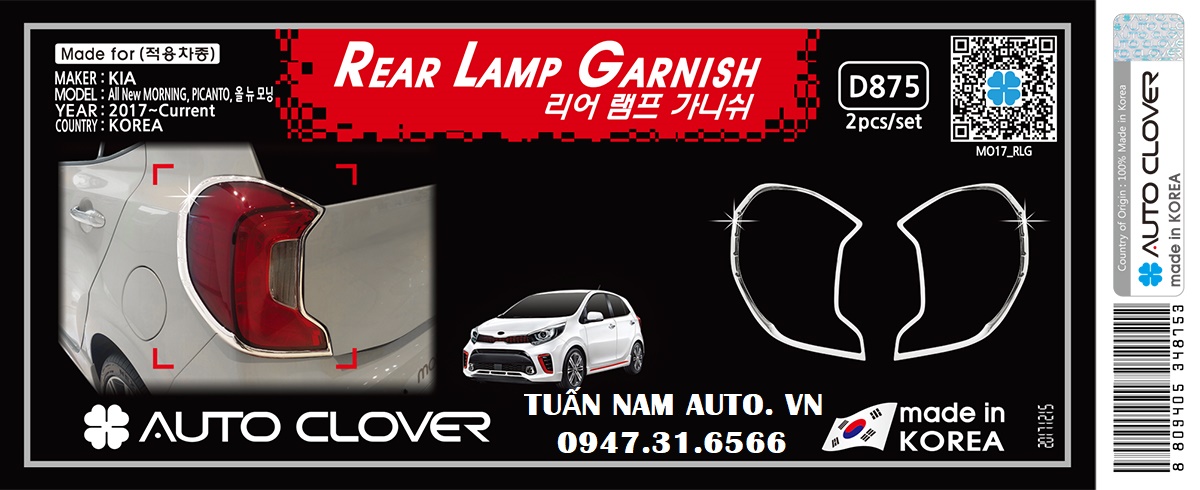 Ốp Viền Đèn Sau Morning | Ốp Mạ Xi Crôm Đèn Lùi Morning 2021 2022 2023 ( Hàng Hàn Quốc Cao Cấp)