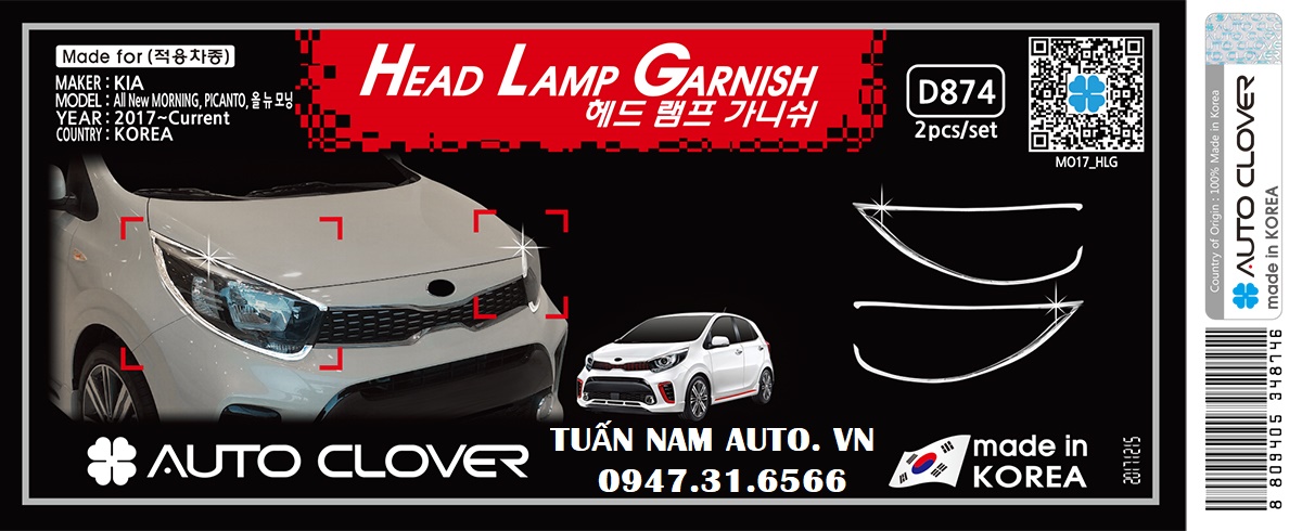 Ốp Viền Đèn Pha New Morning 2021 2022 2023 ( Hàng Hàn Quốc Cao Cấp)