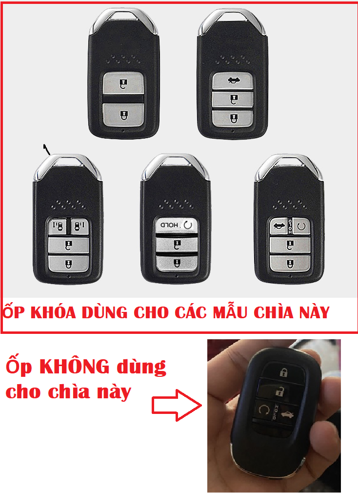 ỐP CHÌA KHÓA HONDA CITY, CIVIC, CRV, HRV, ACCROD HỢP KIM