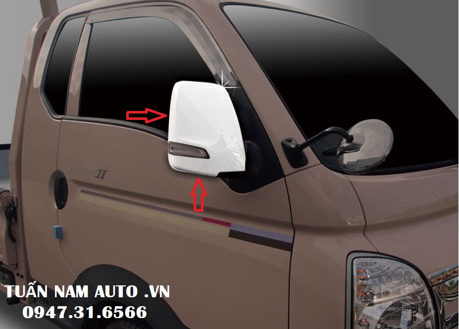 ỐP GƯƠNG ĐIỆN CÓ XI NHAN LED PORTER 2, H150, H100 MẠ XI