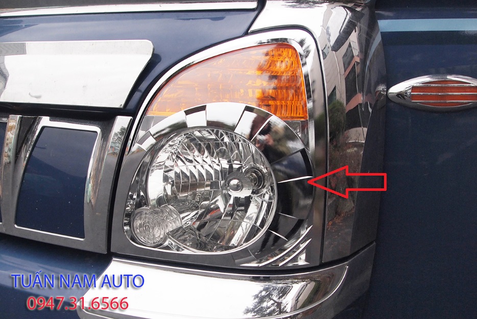 ỐP CRÔM ĐÈN PHA XE TẢI H150, H100, PORTER II HYUNDAI