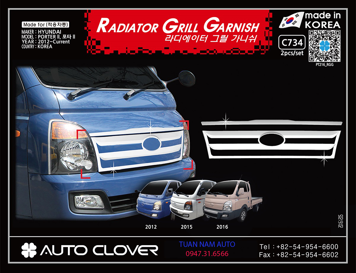 ỐP TRANG TRÍ CA LĂNG XE TẢI H150/ H100 / PORTER 2