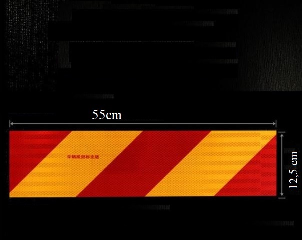 Tấm Miếng Nhôm Dán Phản Quang HÔNG, SAU THÙNG XE TẢI