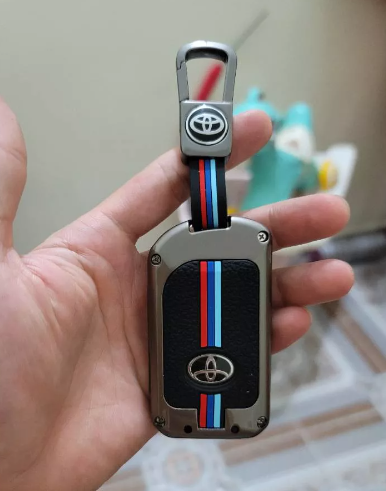 Ốp Chìa Khóa Xe Toyota Vios, Yaris Chìa Điện Smartkey Hợp Kim Kẽm Phản Quang