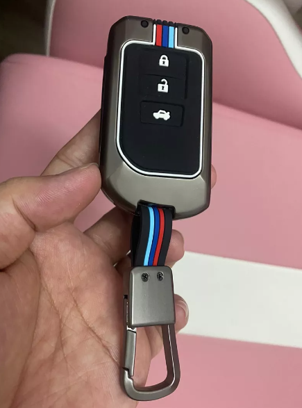 Ốp Chìa Khóa Xe Toyota Vios, Yaris Chìa Điện Smartkey Hợp Kim Kẽm Phản Quang