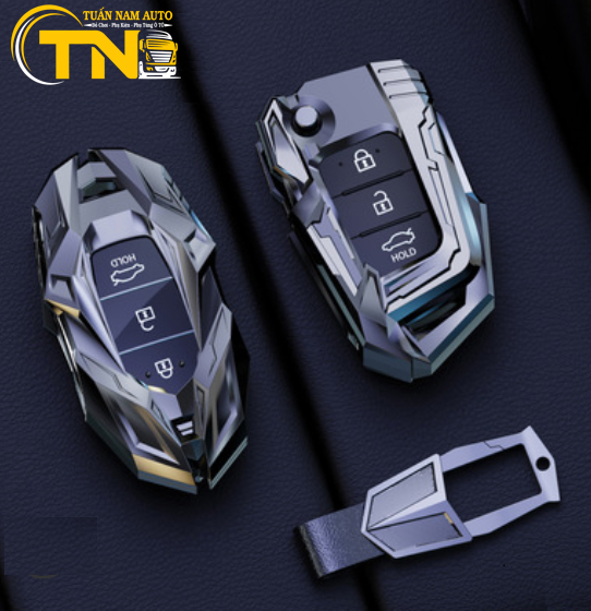 Ốp Bọc Bảo Vệ Chìa Khóa Xe Hyundai Kona, Accent, Santafe, Elantra Hợp Kim Iron Men