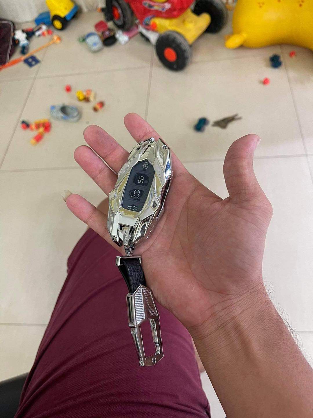 Ốp Bọc Bảo Vệ Chìa Khóa Xe Hyundai Kona, Accent, Santafe, Elantra Hợp Kim Iron Men