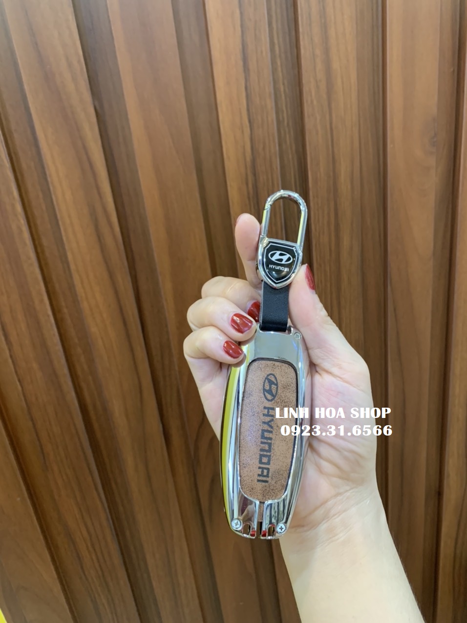 Ốp bảo vệ chìa khóa Santafe, Tucson 2023 Hyundai Hợp Kim Da Bò