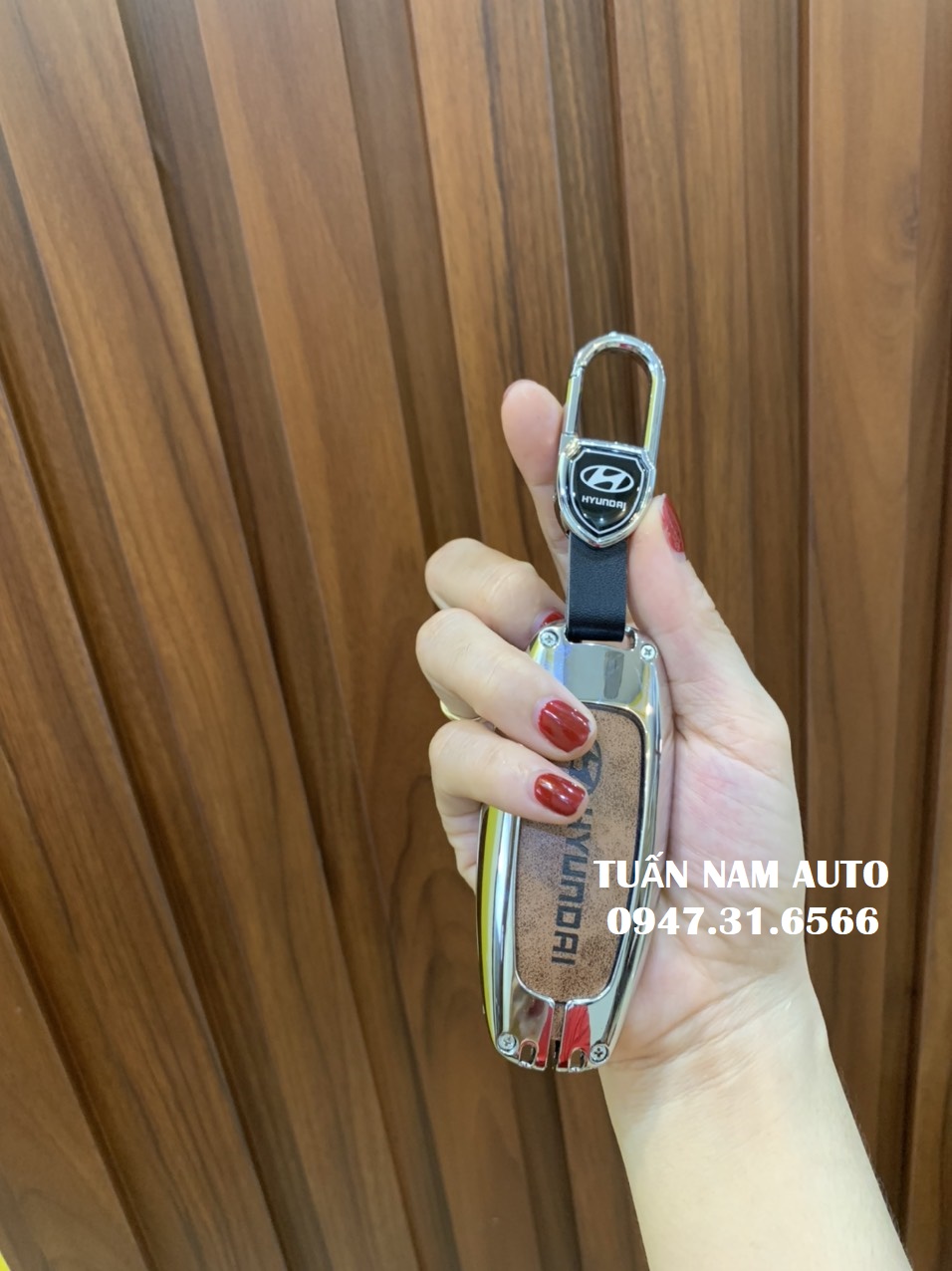 Ốp bảo vệ chìa khóa Santafe, Tucson 2023 Hyundai Hợp Kim Da Bò