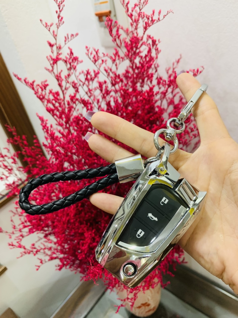 Ốp Chìa Khóa Toyota Altis, Fortuner, Innova, Hilux (Chìa Cơ Chìa Gập)