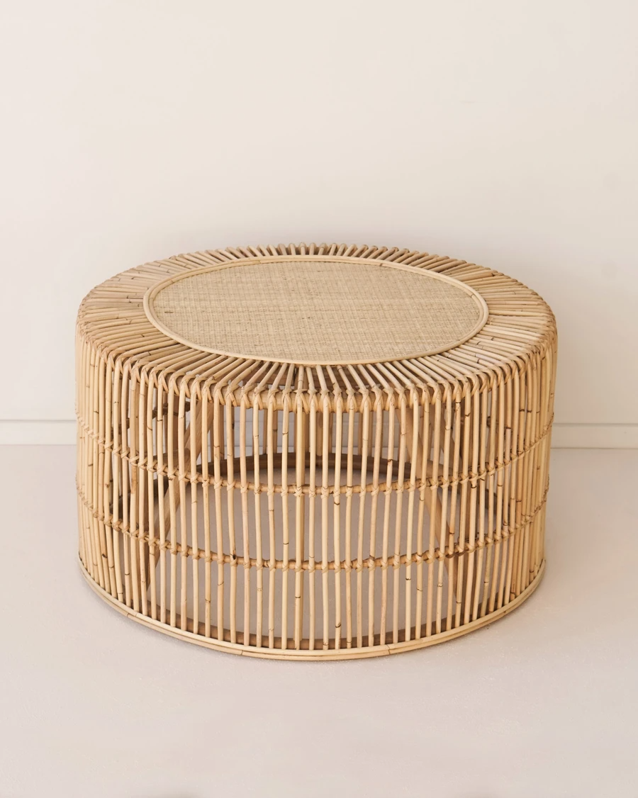 Bàn Sofa mây Bohe dáng Tròn