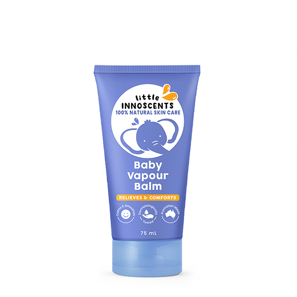 Dầu Bôi Giữ Ấm Ngực & Chắn Gió Cho Bé Sơ Sinh 100% Hữu Cơ Tự Nhiên - Little Innoscents Baby Vapour Balm 75ml
