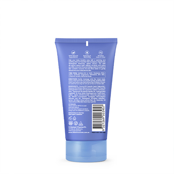 Dầu Bôi Giữ Ấm Ngực & Chắn Gió Cho Bé Sơ Sinh 100% Hữu Cơ Tự Nhiên - Little Innoscents Baby Vapour Balm 75ml