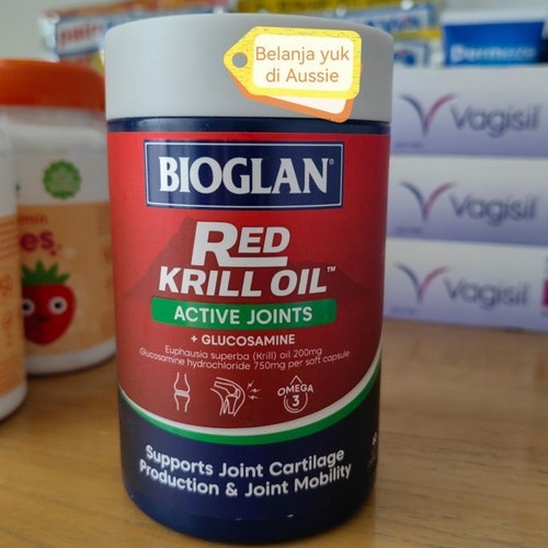 Dầu nhuyễn thể hoạt động khớp Bioglan Red Krill Oil Active Joints 60 Soft Capsules