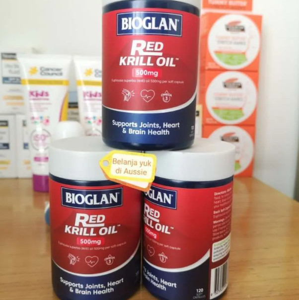 Dầu Nhuyễn Thể Liều Cao - Bioglan Red Krill Oil 500mg 120 viên nang mềm