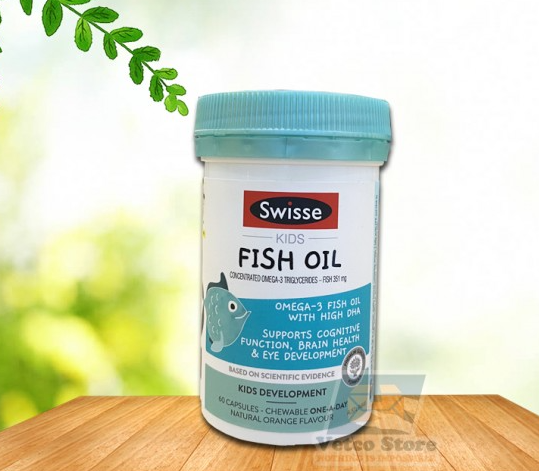 Viên Bổ Sung Dầu Ca Cho Trẻ Em Swisse Kids Fish Oil 60 Viên