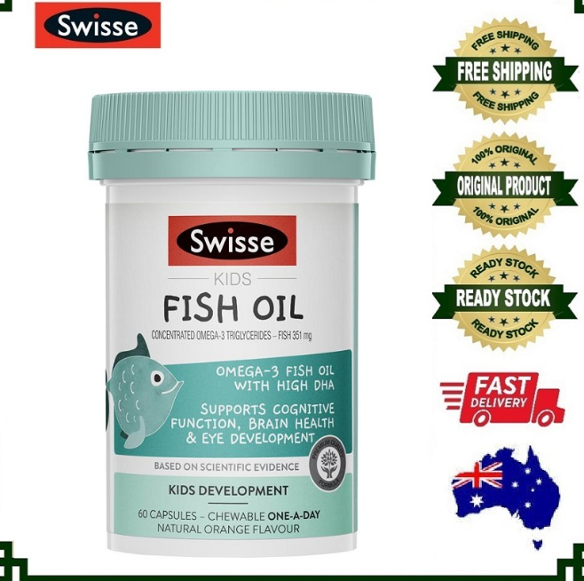 Viên Bổ Sung Dầu Ca Cho Trẻ Em Swisse Kids Fish Oil 60 Viên
