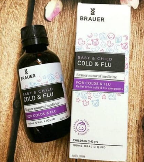 Siro Trị Cảm Cúm Cho Bé Brauer Baby & Child Cold & Flu 100ML