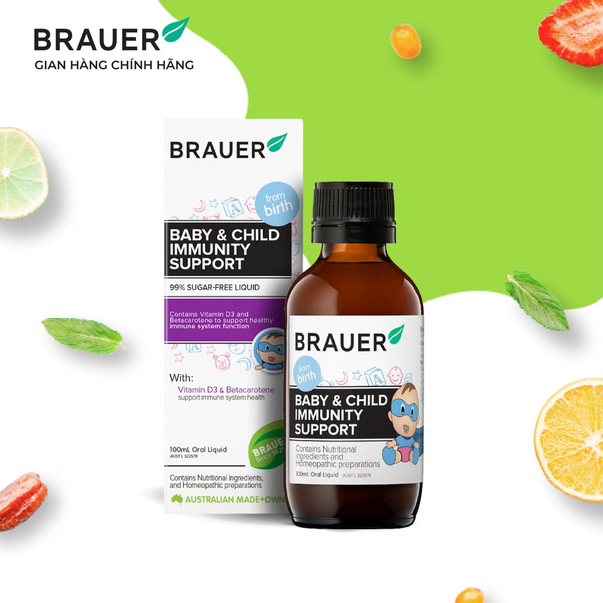 Siro tăng cường sức đề kháng cho bé Brauer Baby & Child Immunity Support 100ml
