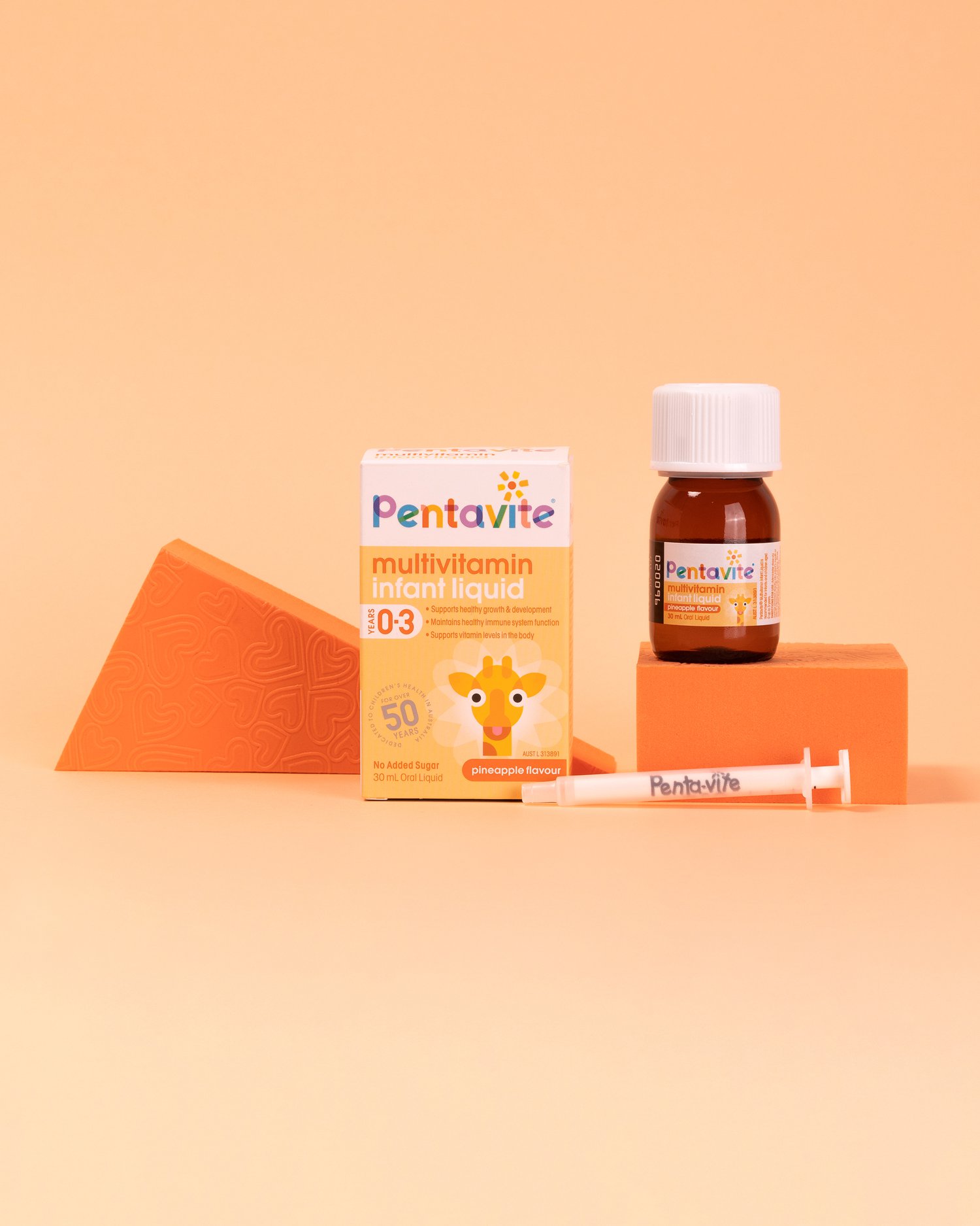 Pentavite Multivitamin Dạng Lỏng Cho Trẻ Sơ Sinh 30ml Hương Vị Nhiệt Đới (MỚI) - Pentavite Multivitamin Liquid For Infants 30ml Tropical Flavour NEW