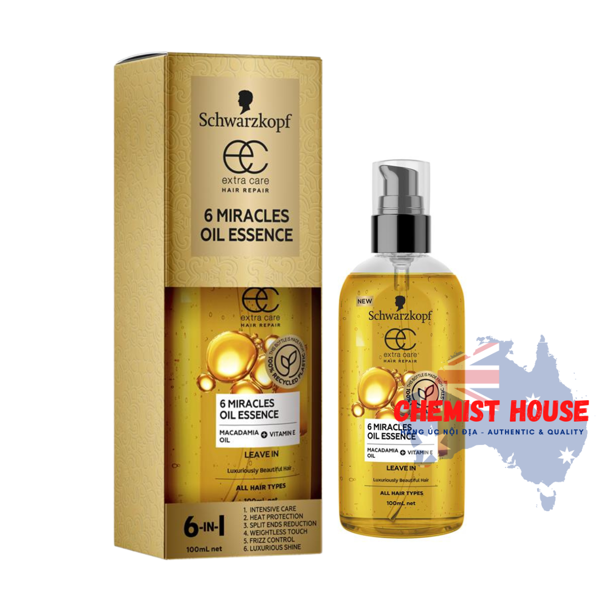 Dầu Dưỡng Tóc & Tinh Chất Phục Hồi Tóc Schwarzkopf Extra Care 6 Miracles 100ml
