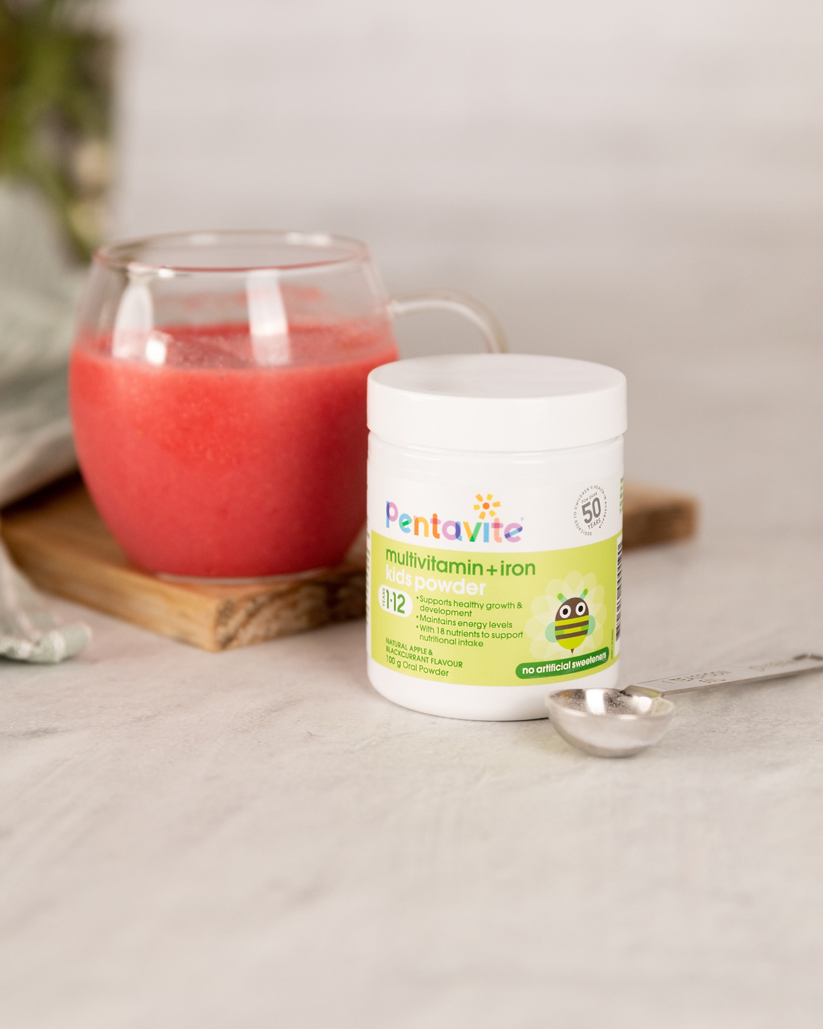 Pentavite Viên Nhai Tổng Hợp Vitamin + Sắt Cho Bé 60 Viên - Pentavite Multivitamin + Iron Kids 60 Chewable Tablets