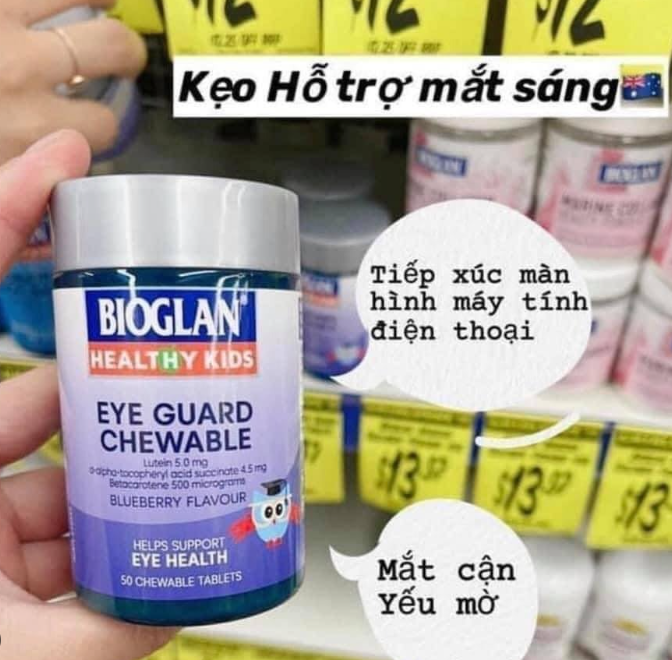 Viên Nhai Bổ Mắt Cho Trẻ Bioglan Kids Eye Guard Chewable 50 Tablets