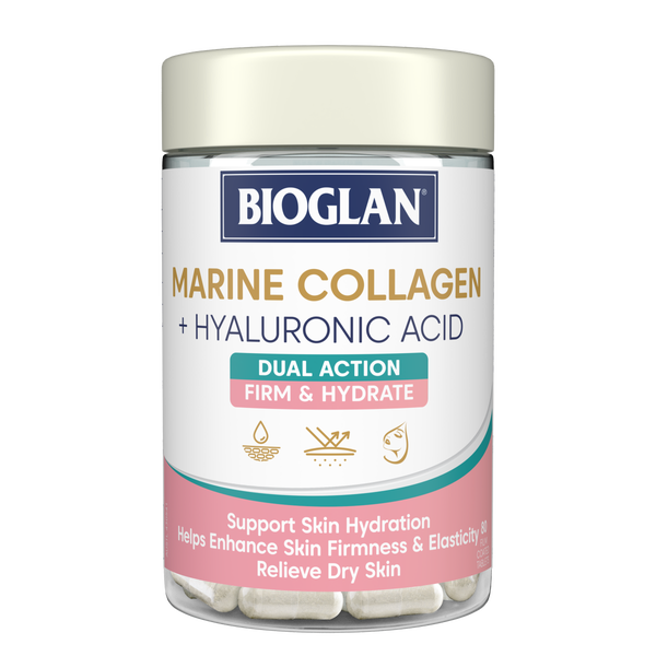 Viên uống bổ sung collagen - Bioglan Marine Collagen + Hyaluronic Acid 80 viên
