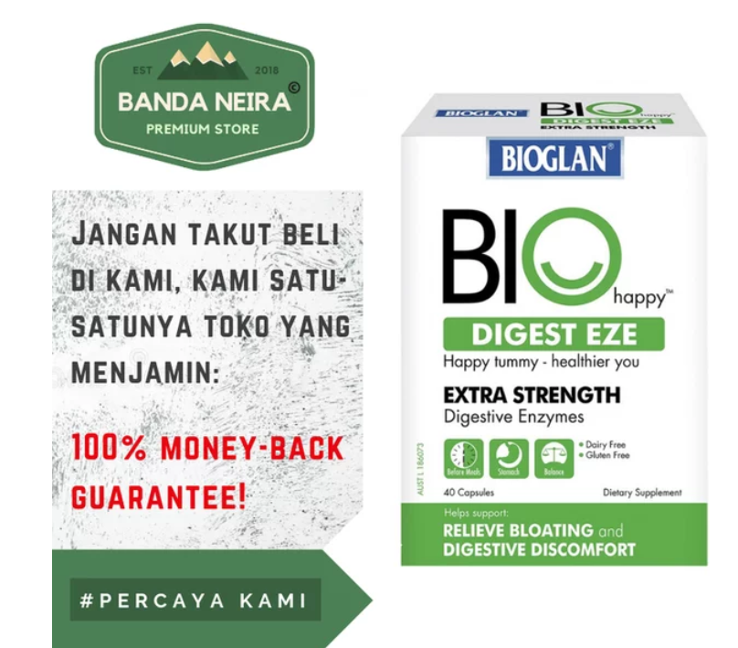 Viên uống giảm đầy bụng khó tiêu Bioglan Biohappy Digest Eze 40