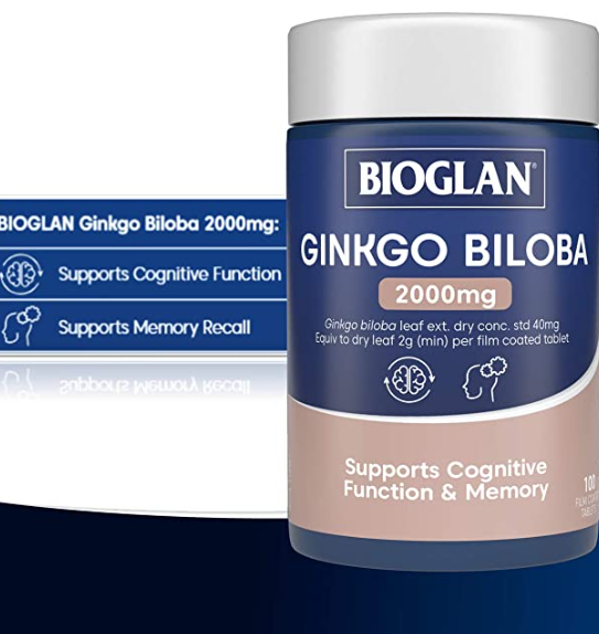 Tăng cường trí nhớ của Úc Bioglan Ginkgo Biloba 2000mg 100 Tablets