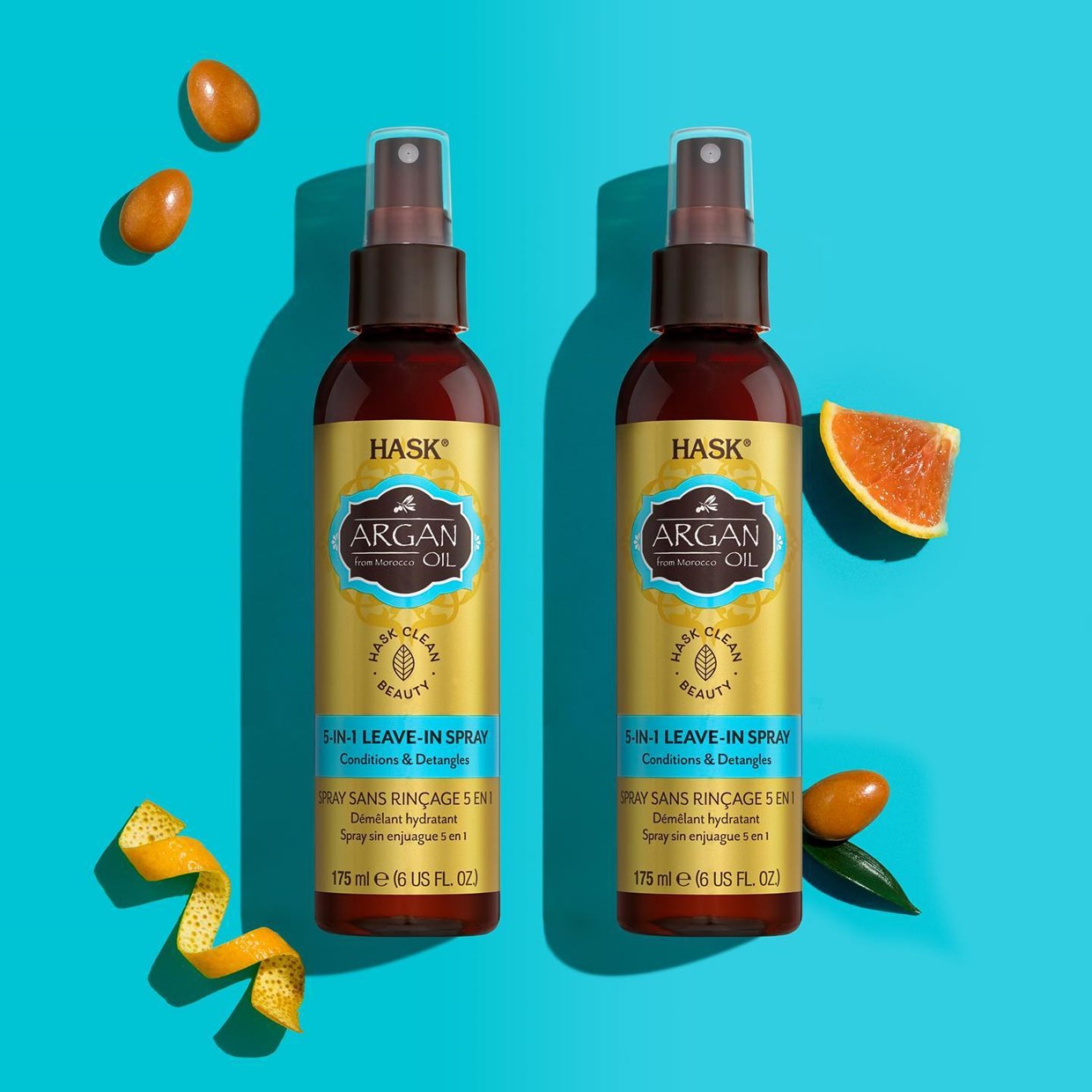 Xịt dưỡng phục hồi tóc HASK Argan Oil 5-in-1 Leave-in Spray 175ml