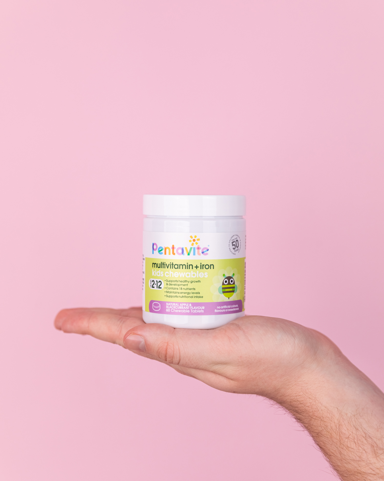 Pentavite Viên Nhai Tổng Hợp Vitamin + Sắt Cho Bé 60 Viên - Pentavite Multivitamin + Iron Kids 60 Chewable Tablets