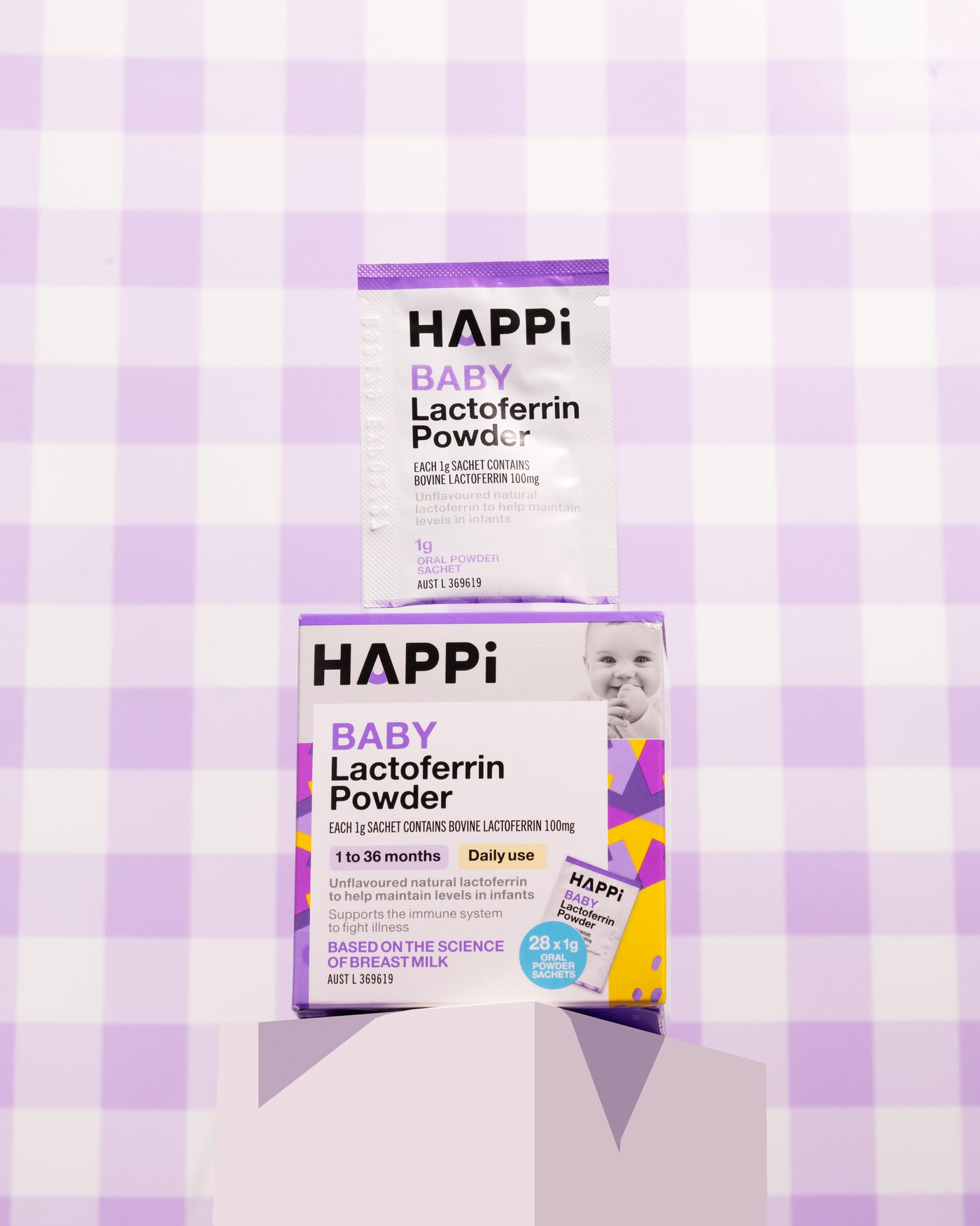 Bột Dinh Dưỡng Cho Bé Happi Baby Lactoferrin Powder 28 Gói - Happi Baby Lactoferrin Powder Sachets 28 x 1g