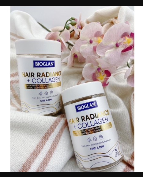 Viên uống đẹp và tóc, dưỡng tóc Bioglan Hair Radiance + Collagen 90 Capsules